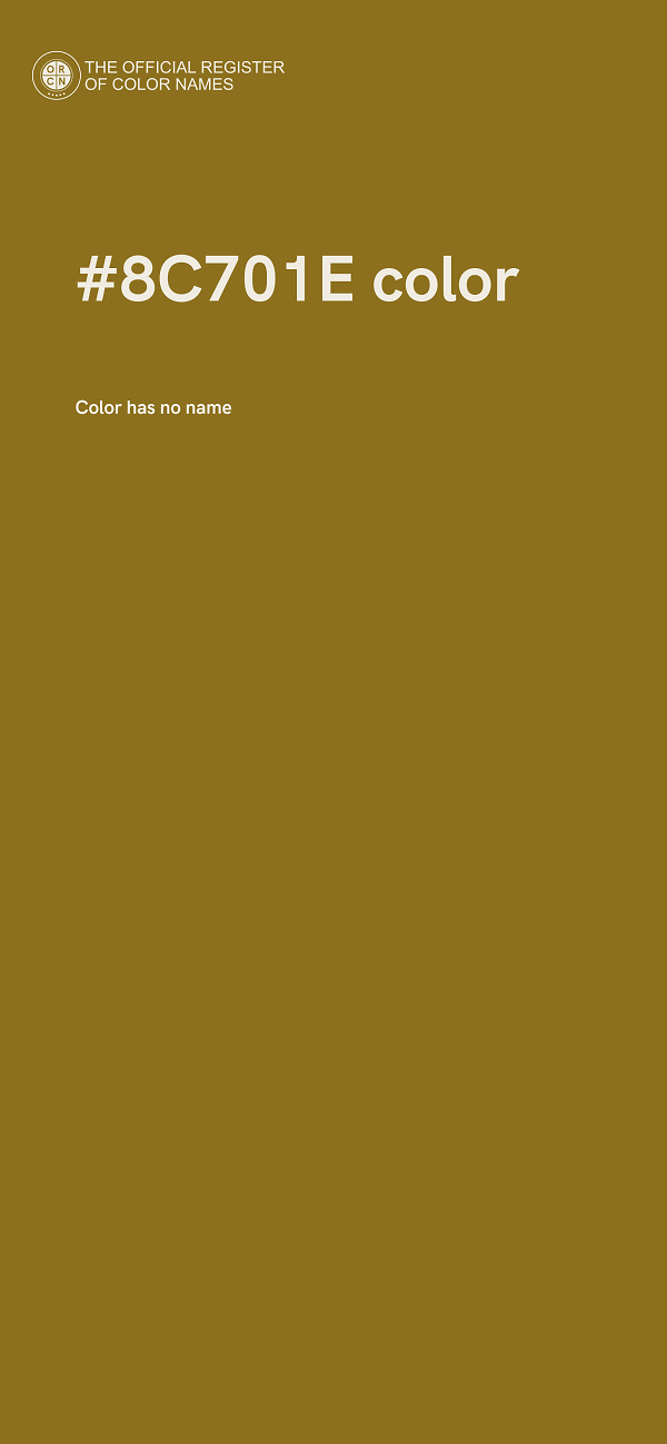 #8C701E color image