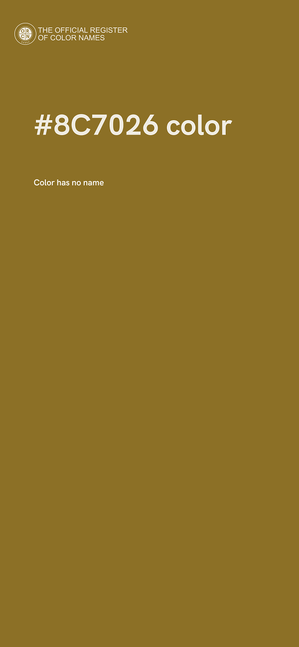 #8C7026 color image
