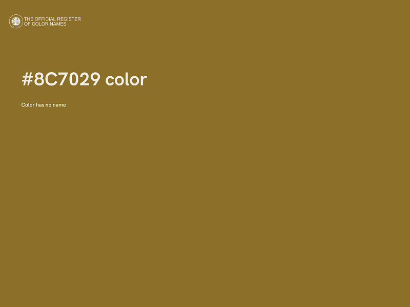 #8C7029 color image