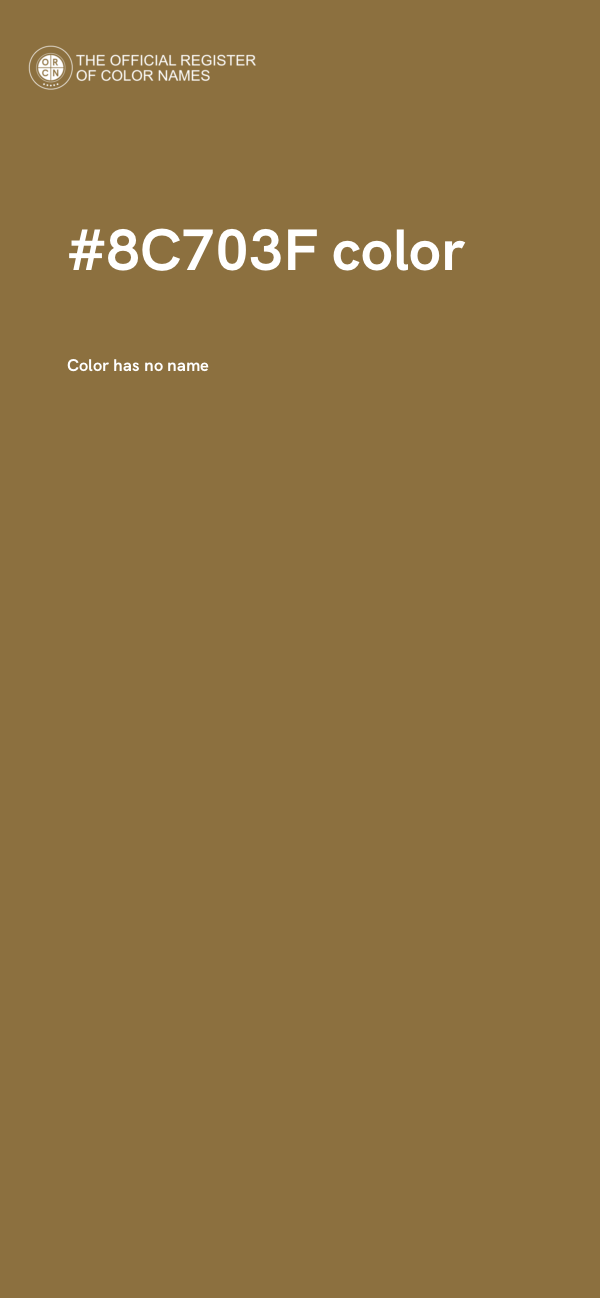 #8C703F color image