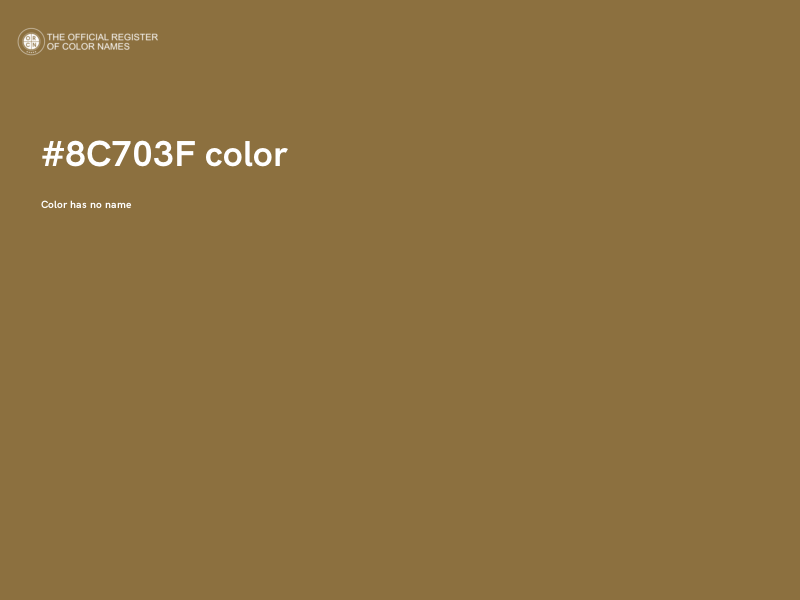 #8C703F color image