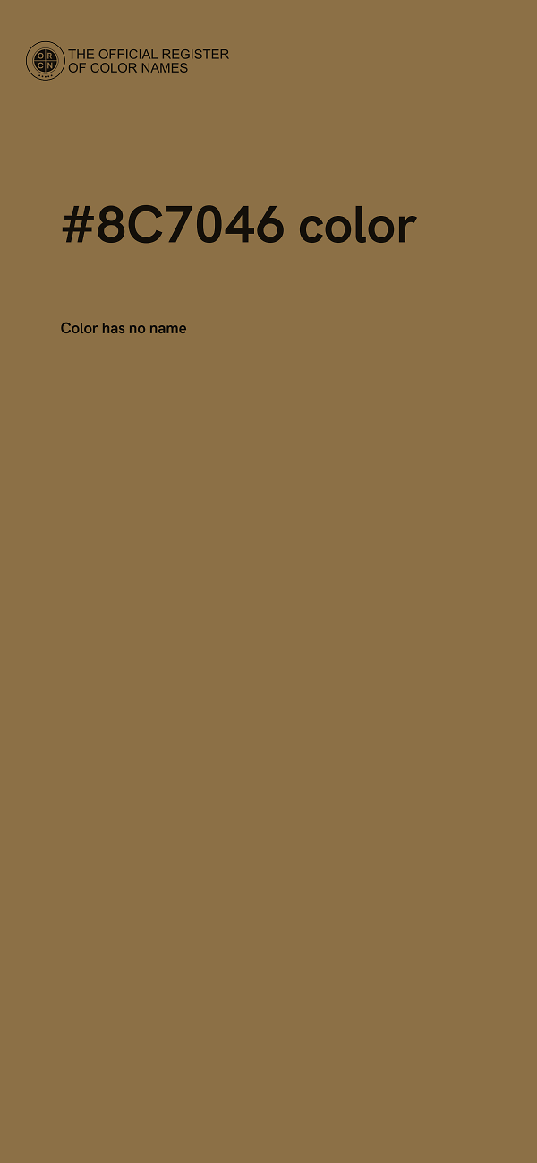 #8C7046 color image