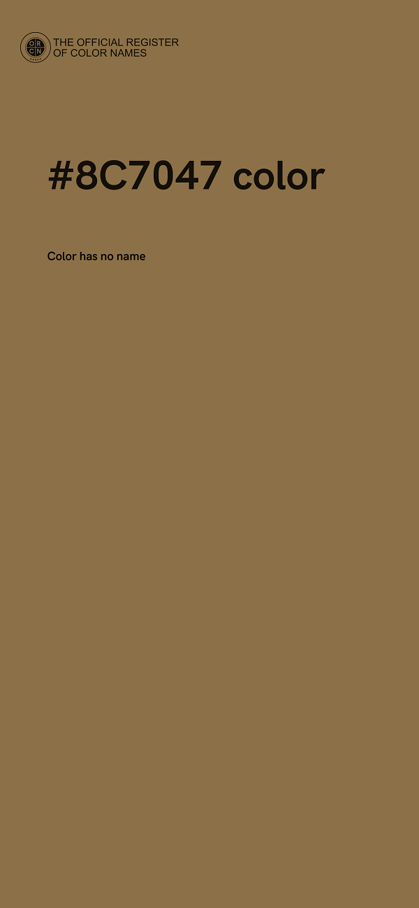 #8C7047 color image