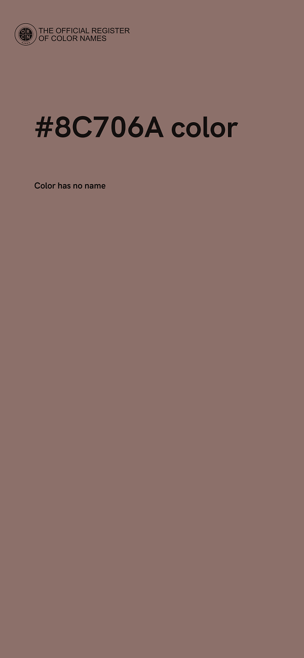 #8C706A color image