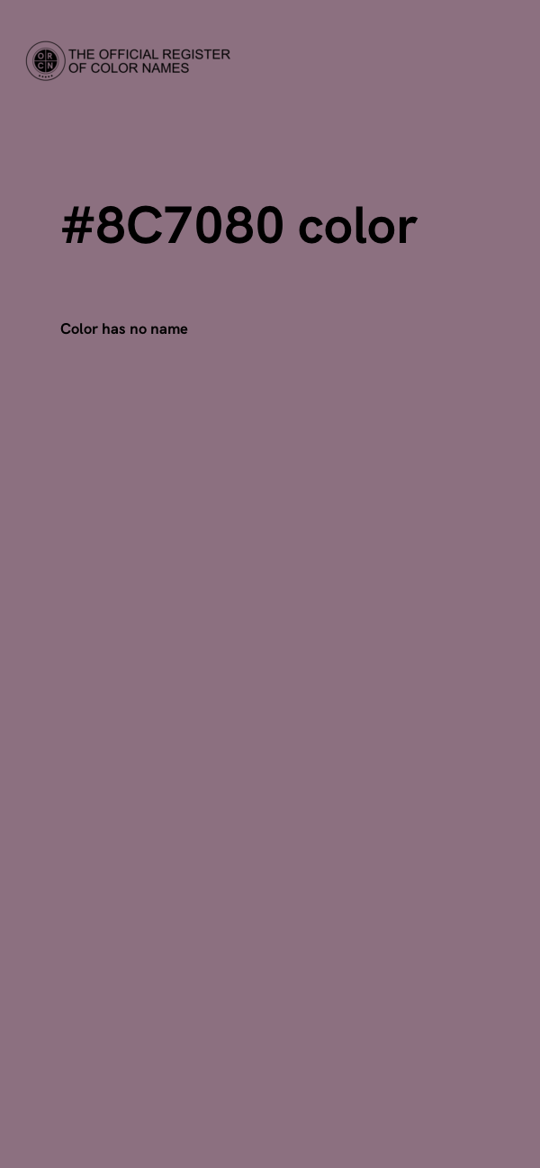 #8C7080 color image