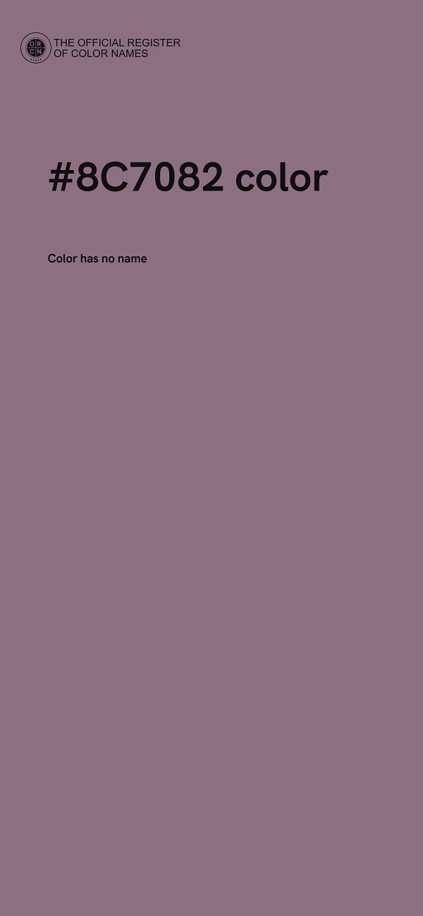 #8C7082 color image