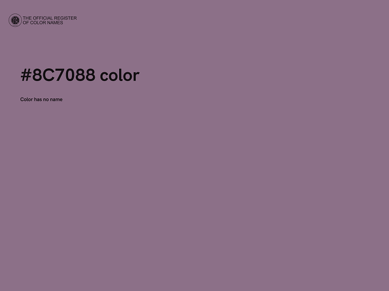 #8C7088 color image