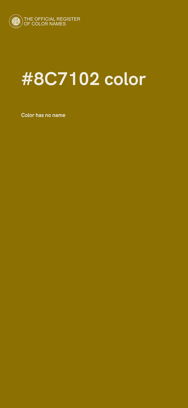 #8C7102 color image