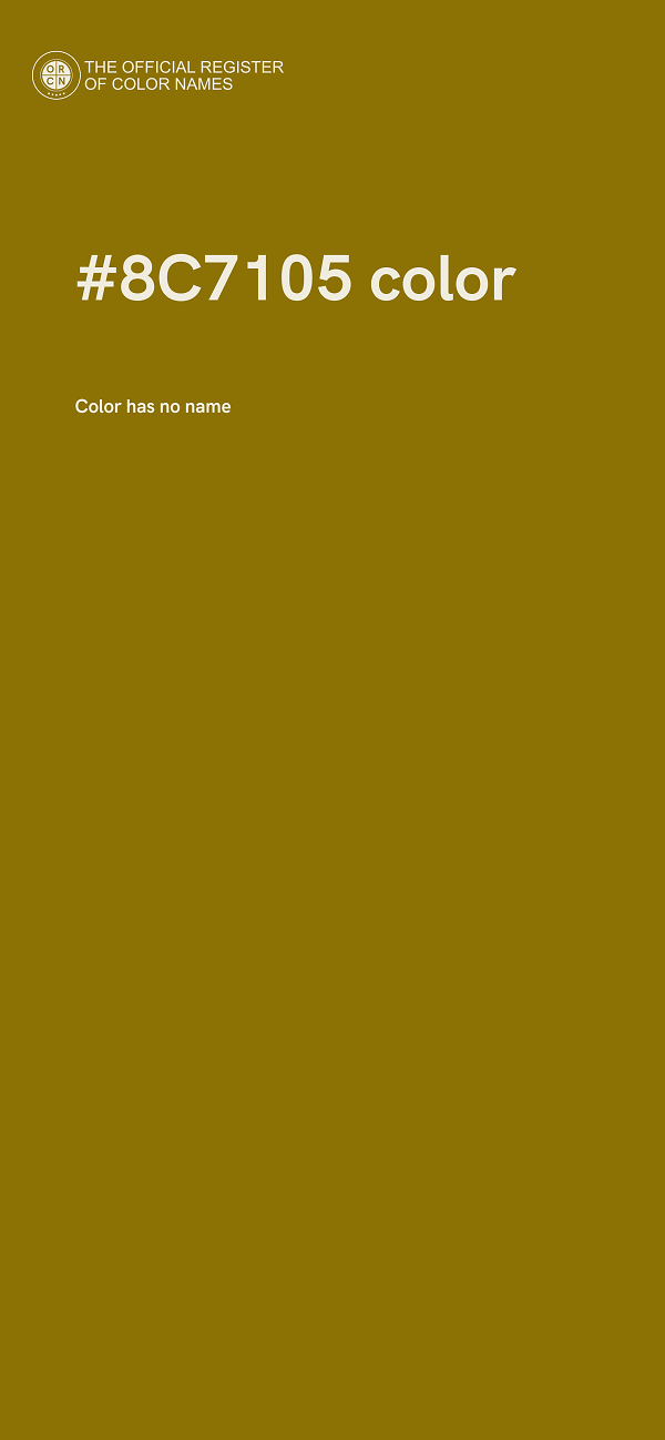 #8C7105 color image