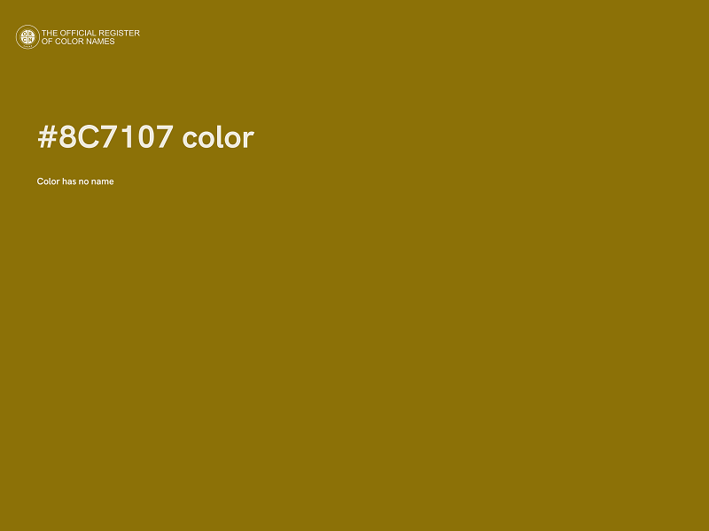 #8C7107 color image