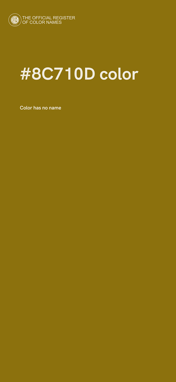 #8C710D color image