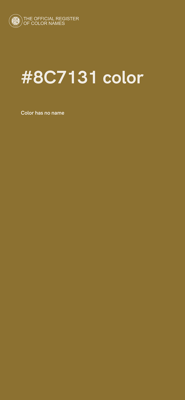 #8C7131 color image
