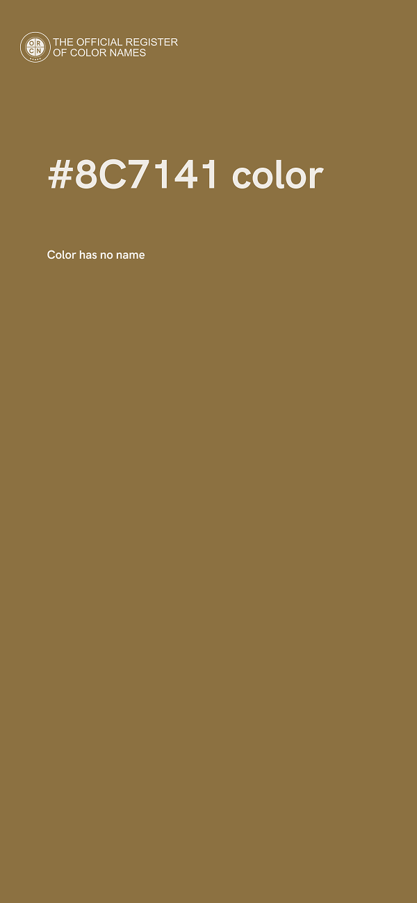 #8C7141 color image