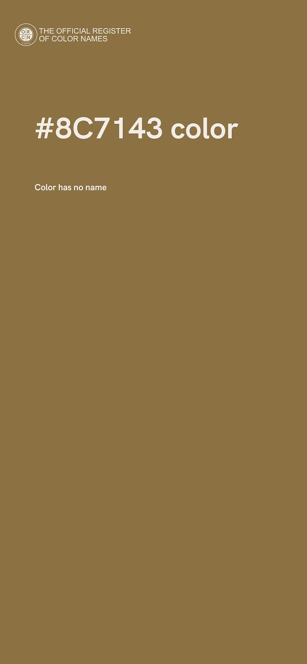 #8C7143 color image