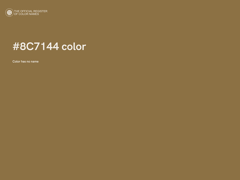 #8C7144 color image
