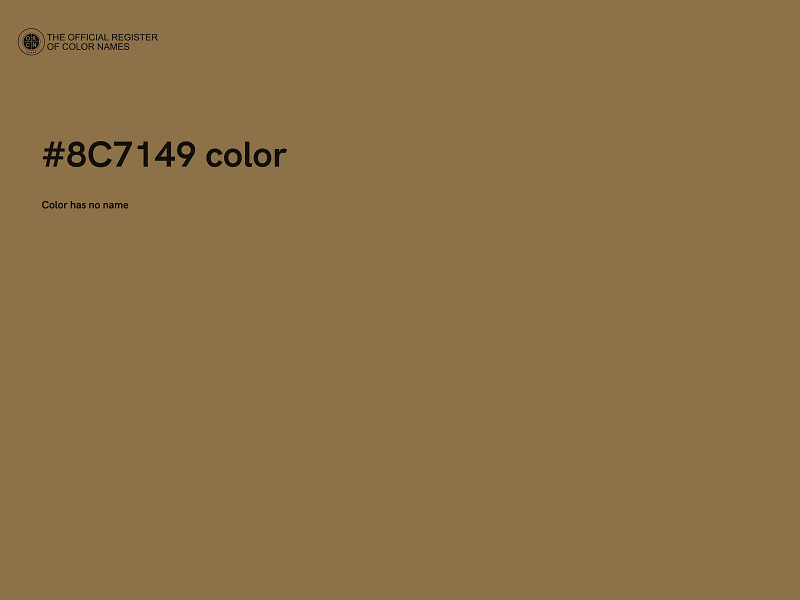 #8C7149 color image