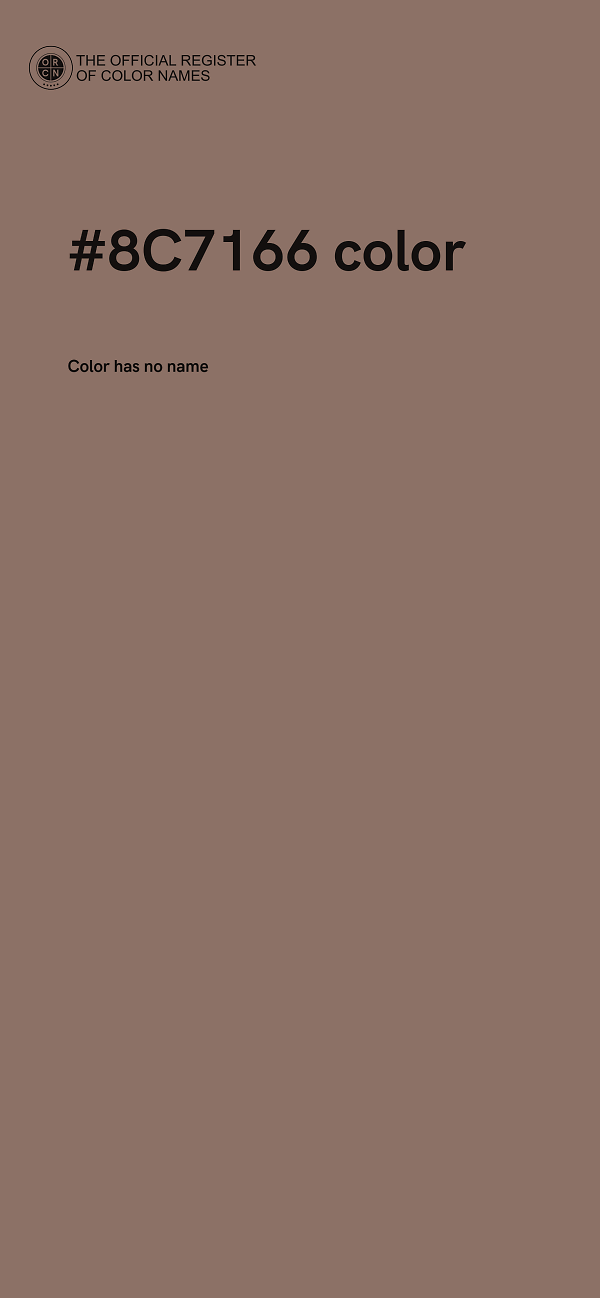 #8C7166 color image