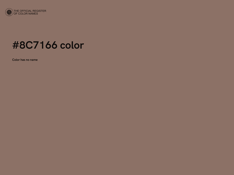 #8C7166 color image