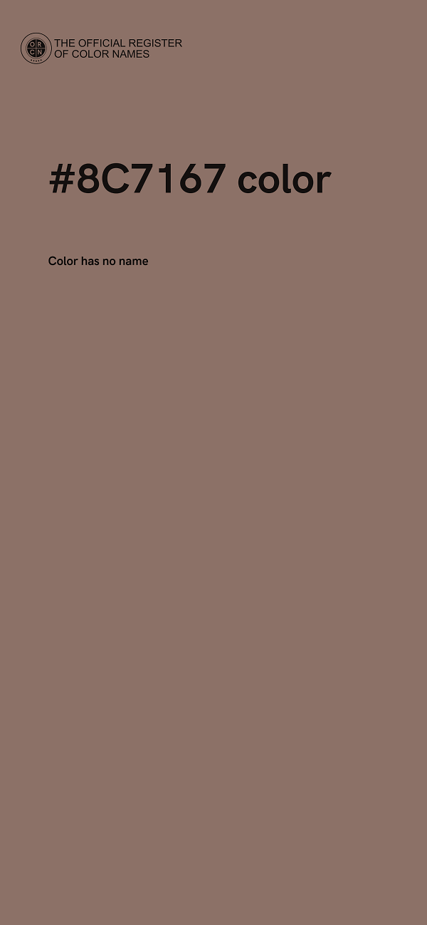 #8C7167 color image