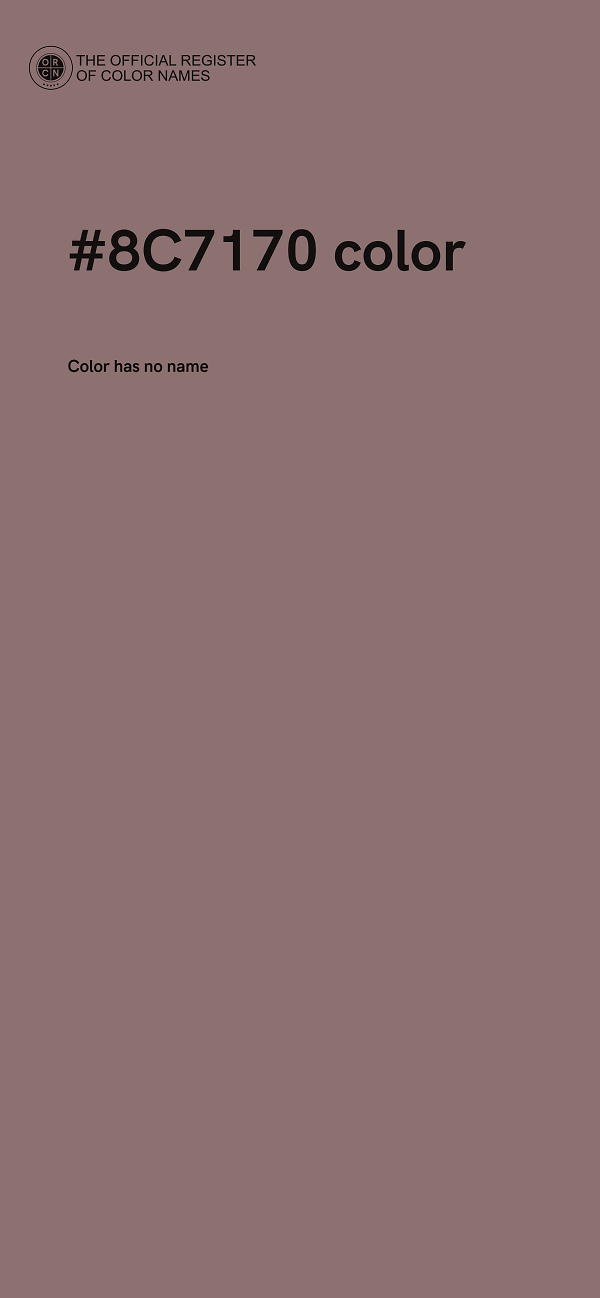 #8C7170 color image