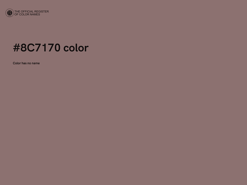 #8C7170 color image