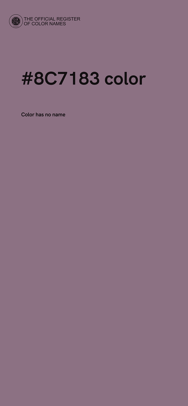 #8C7183 color image