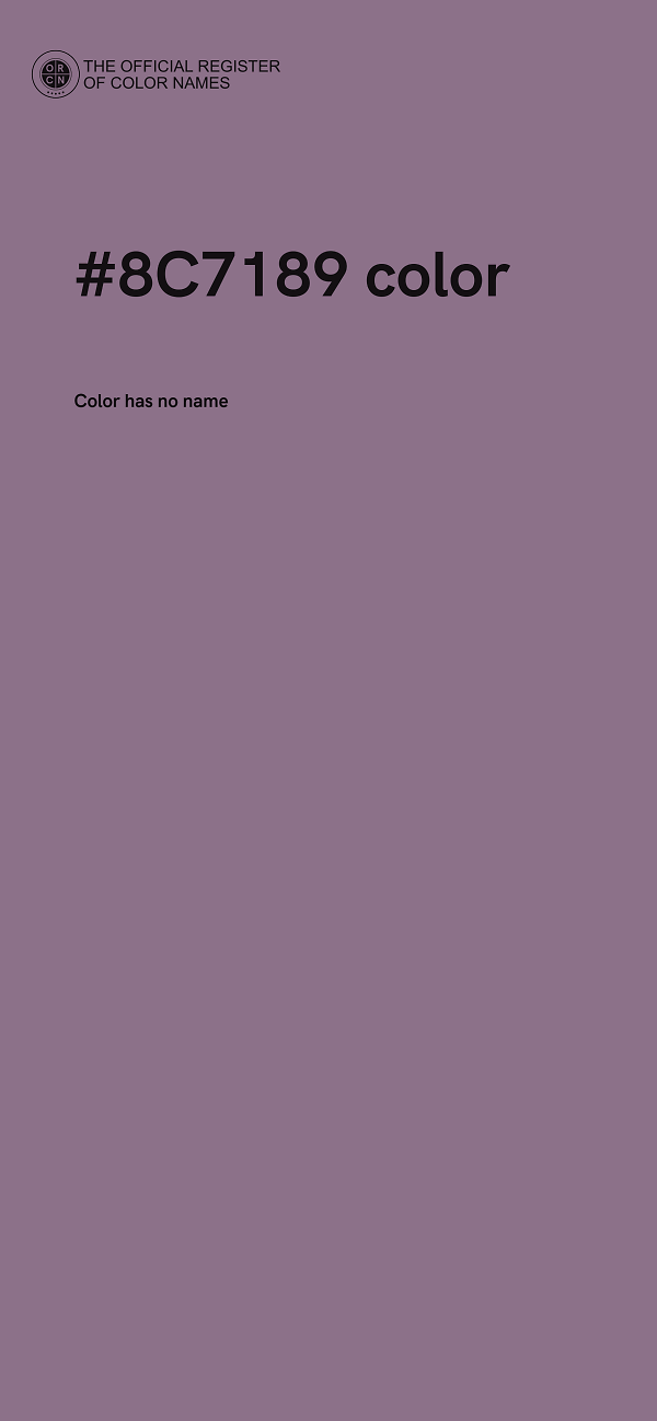 #8C7189 color image