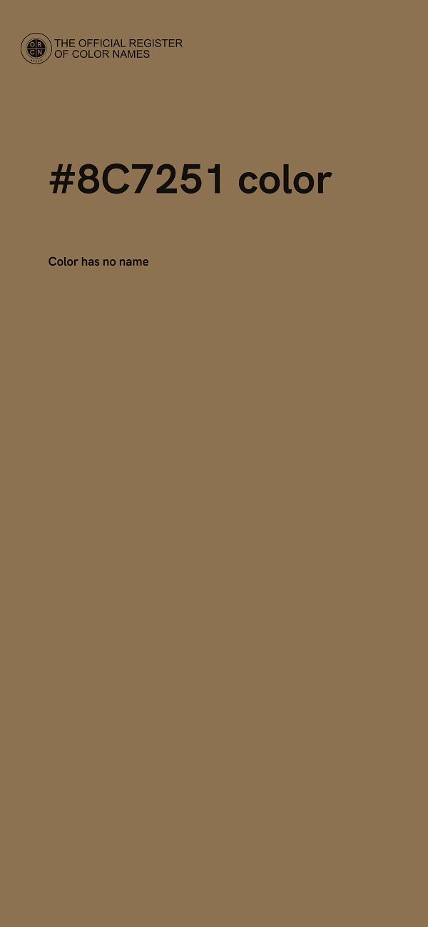 #8C7251 color image