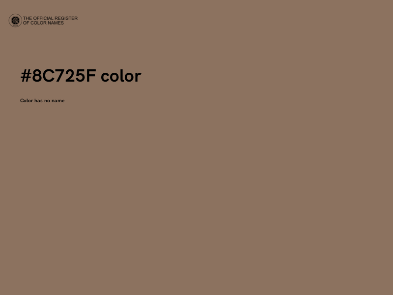 #8C725F color image