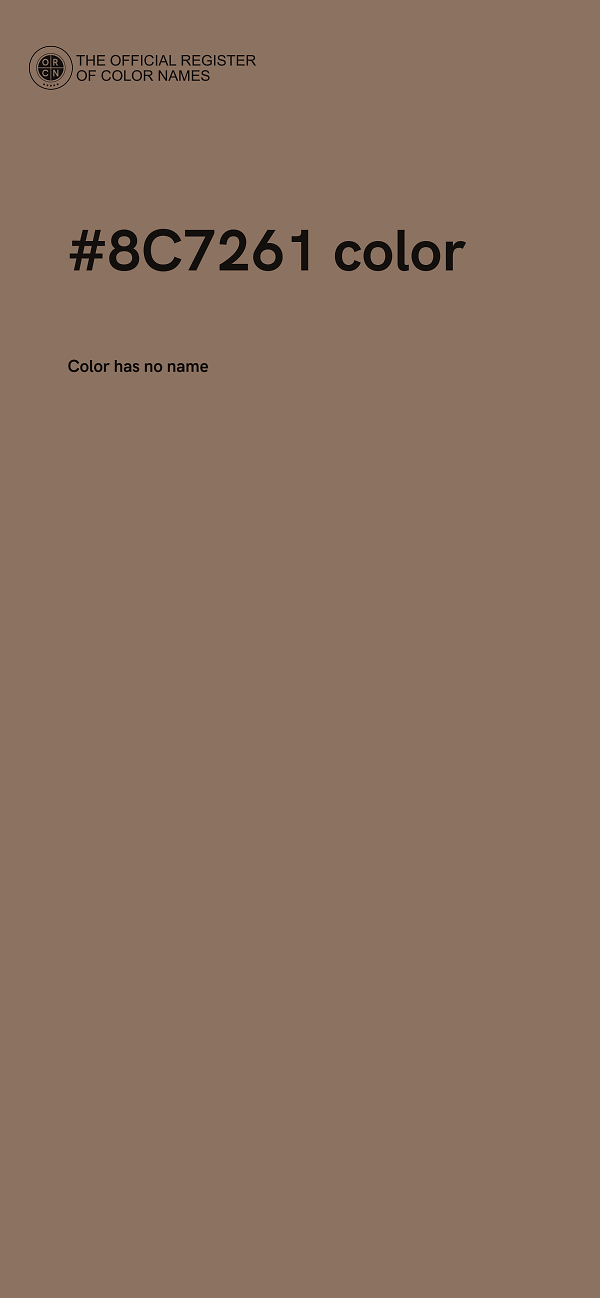 #8C7261 color image