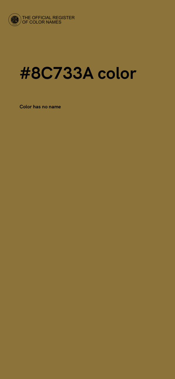 #8C733A color image
