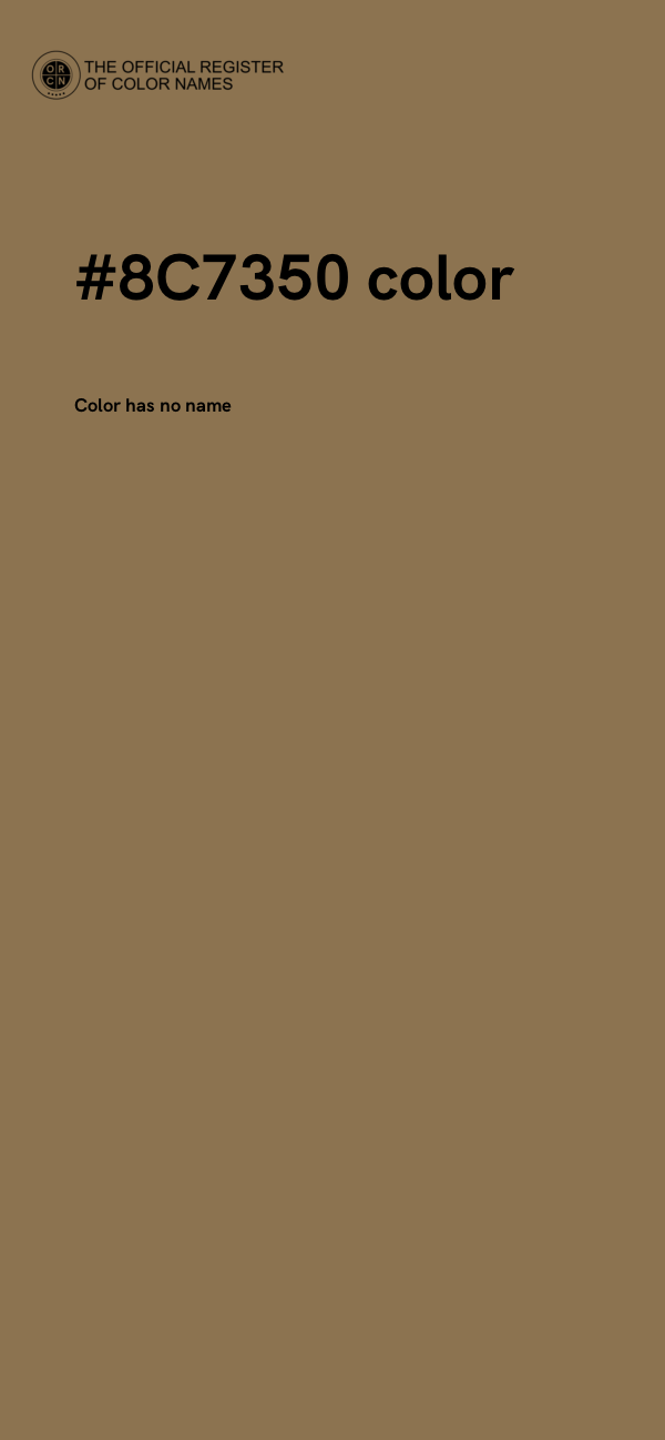 #8C7350 color image