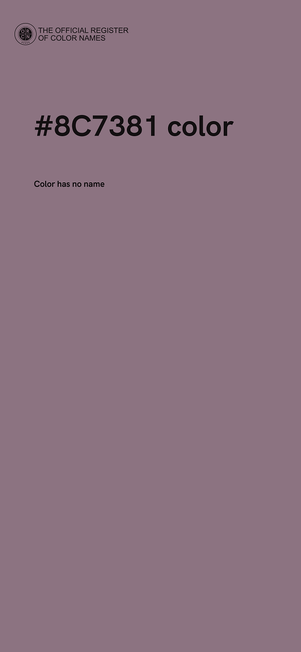#8C7381 color image
