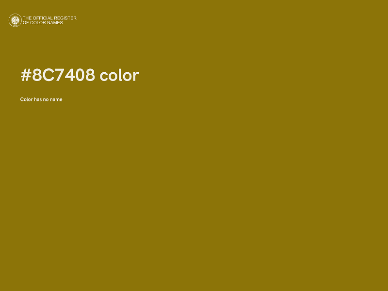 #8C7408 color image