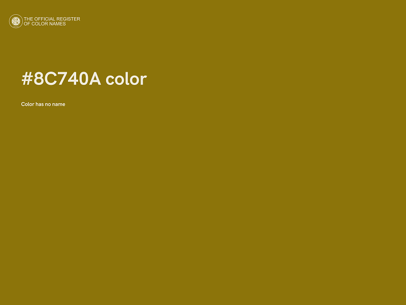 #8C740A color image