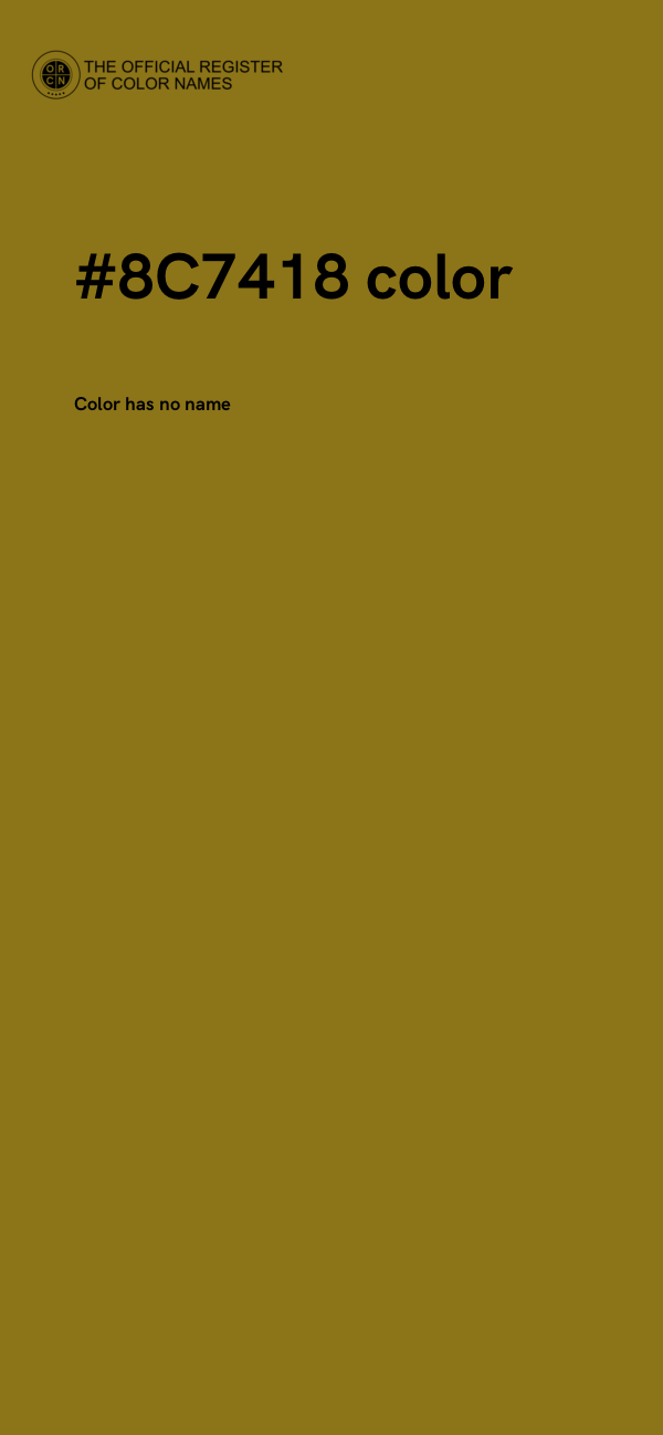 #8C7418 color image