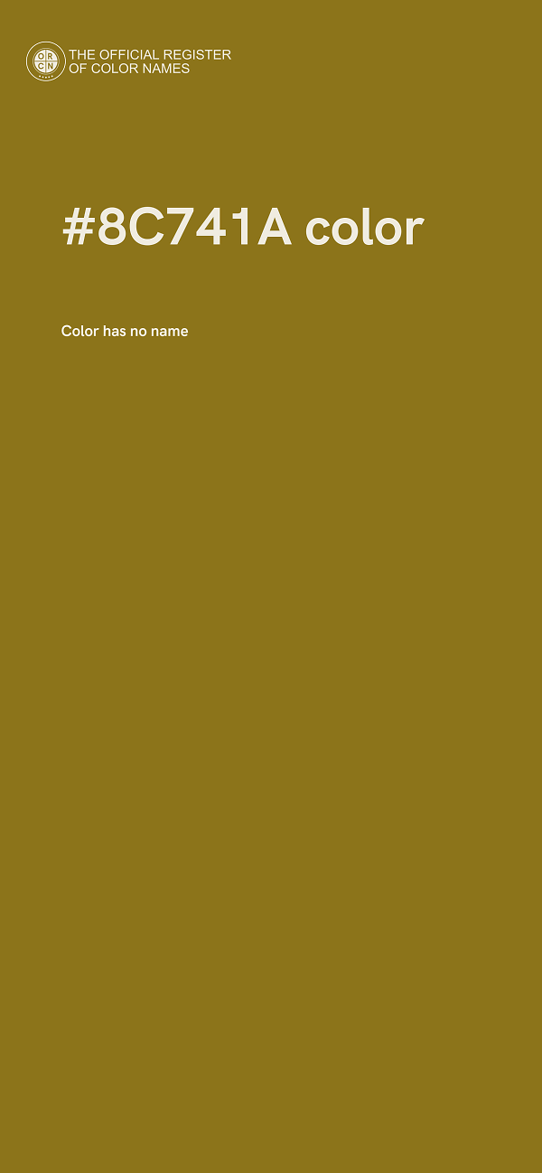 #8C741A color image