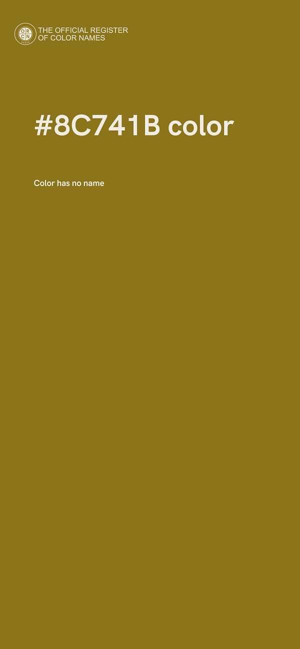#8C741B color image