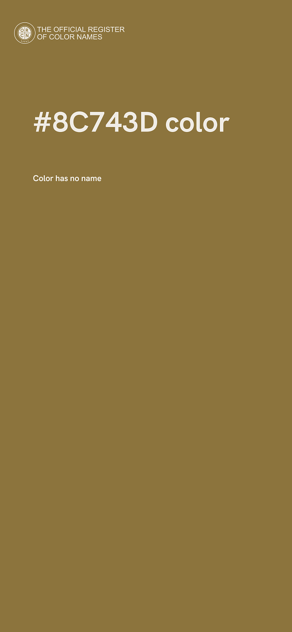 #8C743D color image