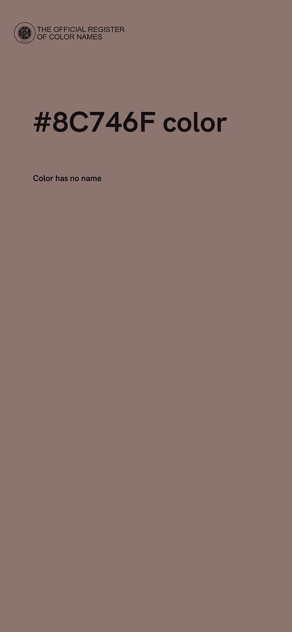 #8C746F color image