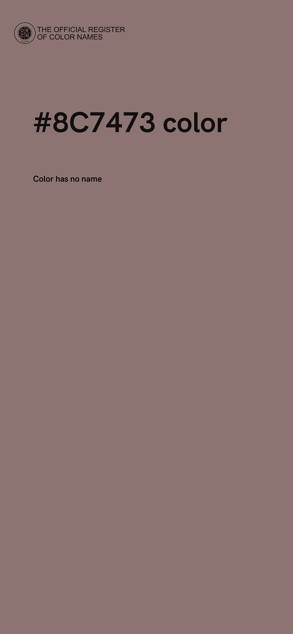 #8C7473 color image