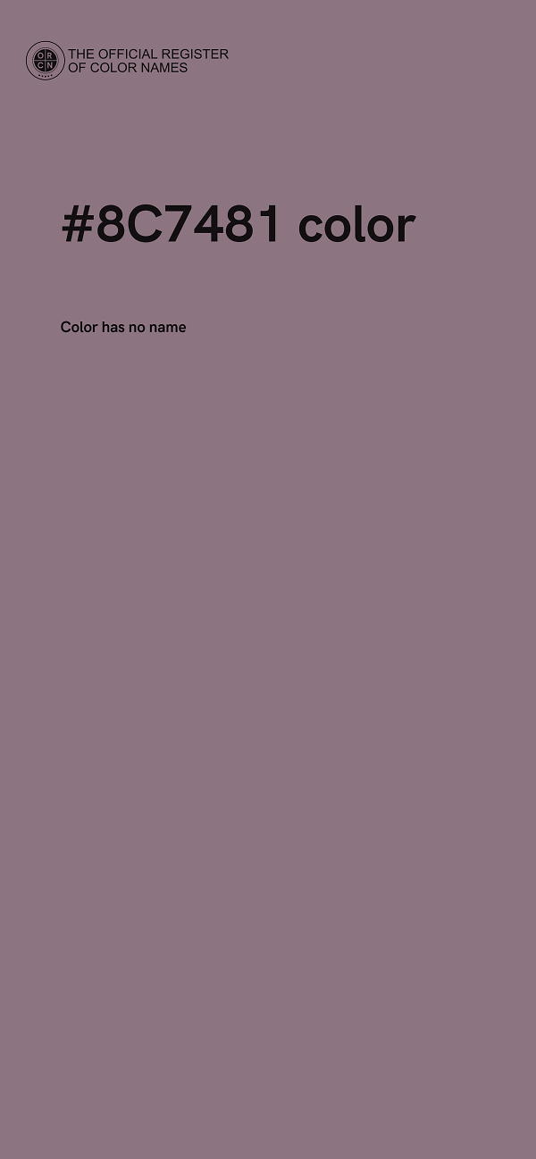 #8C7481 color image