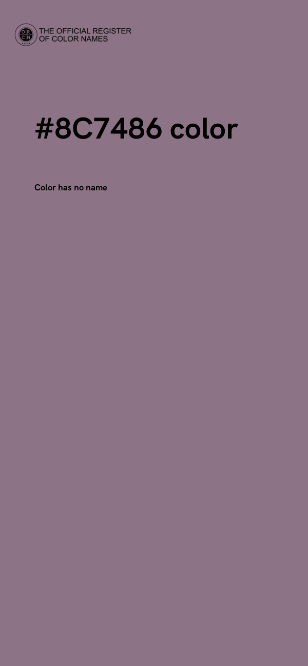 #8C7486 color image