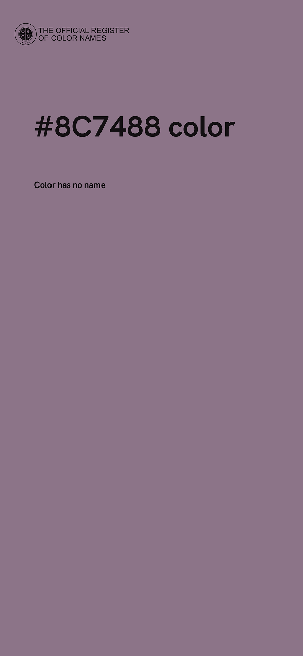 #8C7488 color image