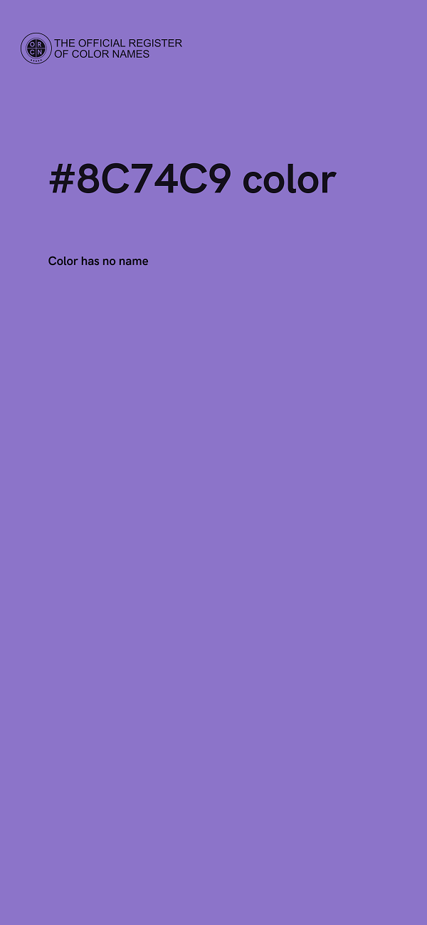 #8C74C9 color image