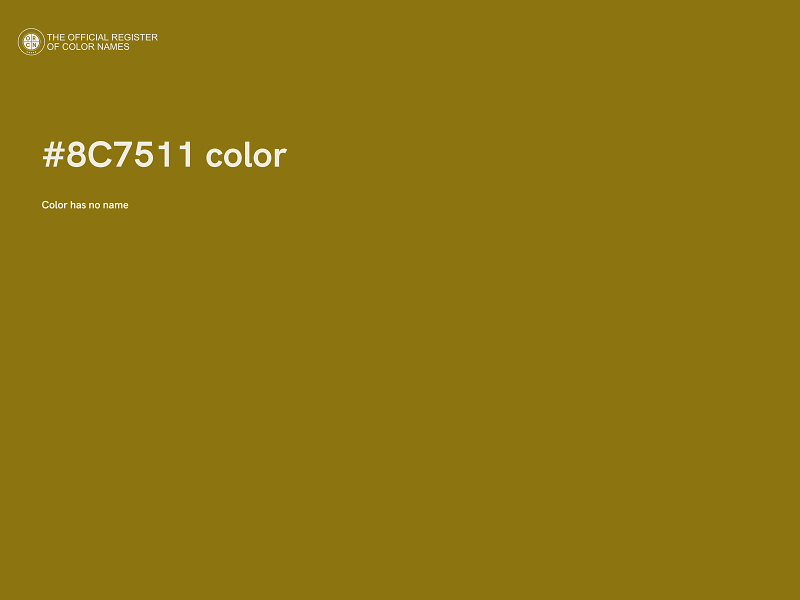 #8C7511 color image