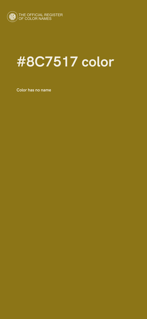 #8C7517 color image