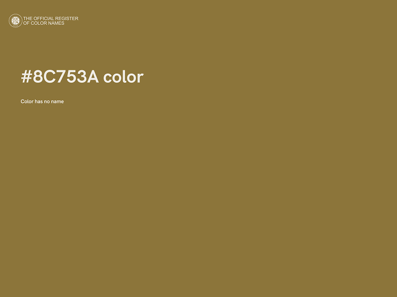 #8C753A color image