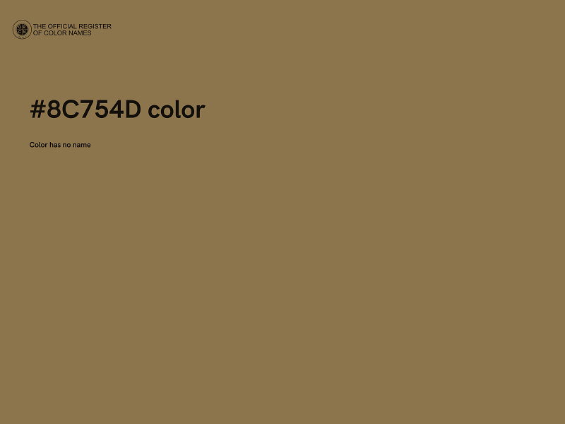 #8C754D color image