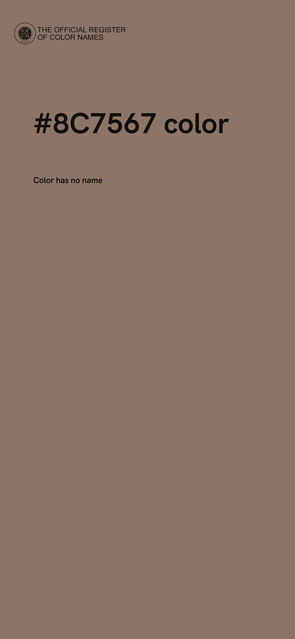 #8C7567 color image